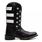 Bota Texana Masculina "Estados Unidos" Preta - Esporatto